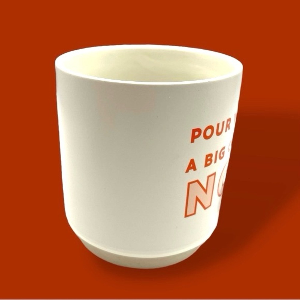 Hallmark 16oz  "Cup of Nope" ceramic mug cream-colored with orange text - Picture 3 of 4